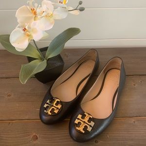Tory Burch Black Flats Size 8